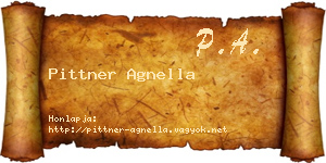 Pittner Agnella névjegykártya